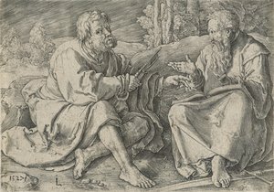 Saint Pierre et Saint Paul dans un paysage, c.1527 - Lucas van Leyden